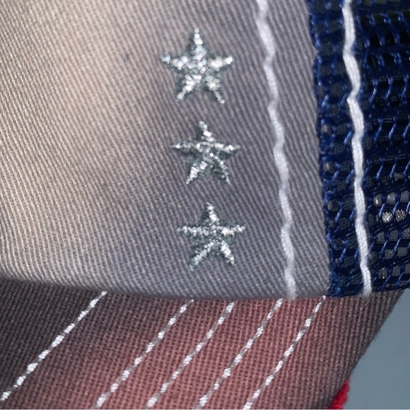 Catchfly Women's "Land of the Free" Distressed Ponytail Baseball Hat/Cap-OS NWT - Picture 9 of 14